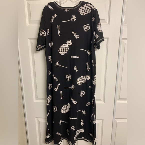 Just Because Clothing Co Dress Size XL Short Sleeve Aztec Tropical Print Beach - Picture 3 of 8